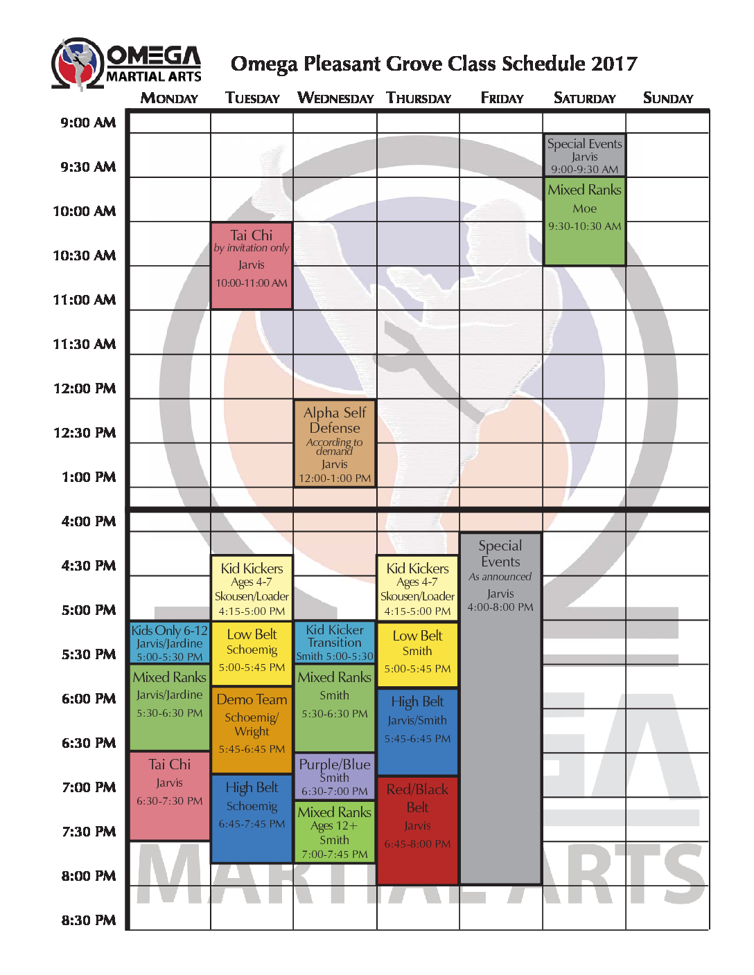 schedule 2017